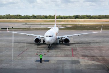 Sao Goncalo do Amarante, Rio Grande do Norte / Brezilya - 20 Ocak 2021: Boeing 737 havayolu Gol havaalanı, Rio Grande do Norte.