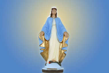 Katolik dininde Tanrı 'nın annesi, Meryem Ana' nın heykeli, Bakire Meryem.