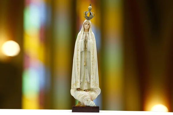 Staty Bilden Our Lady Fatima Guds Moder Den Katolska Religionen — Stockfoto