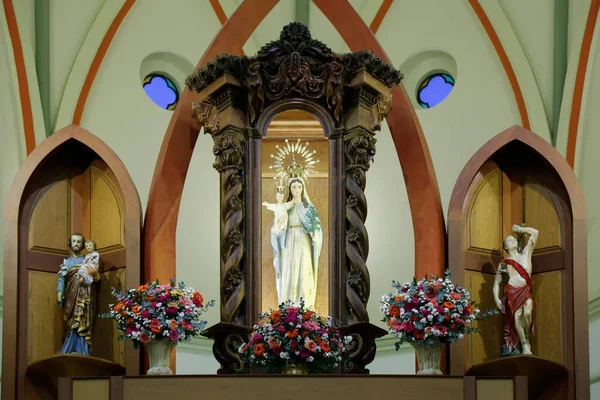 Oliveira Minas Gerais Brasil Junio 2021 Altar Decorado Iglesia Catedral — Foto de Stock