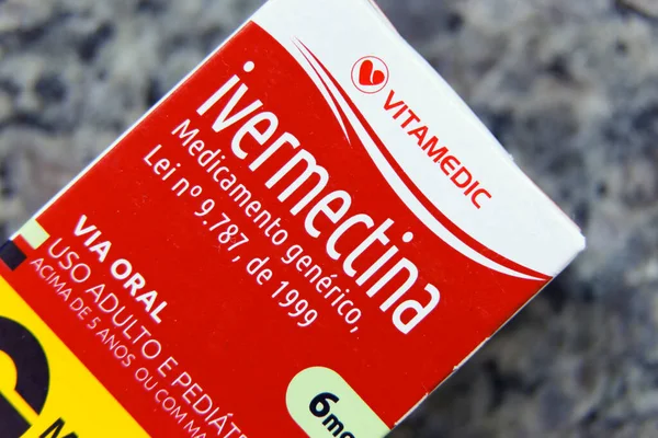 Minas Gerais ブラジル 2021年6月17日 Ivermectin ジェネリック医薬品包装 — ストック写真