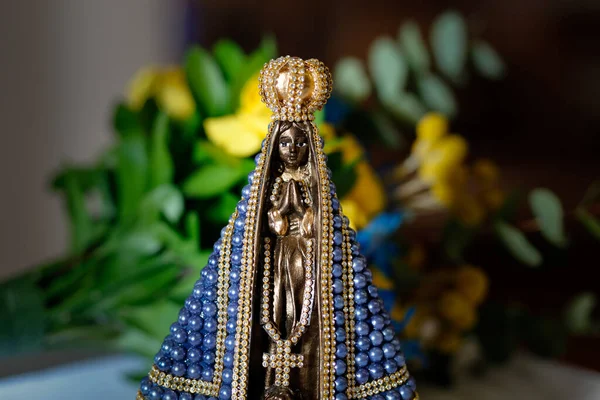 Estátua Imagem Nossa Senhora Aparecida Mãe Deus Religião Católica Padroeira — Fotografia de Stock