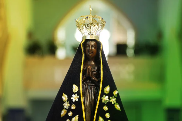 Staty Bilden Vår Fru Aparecida Guds Moder Beskyddare Brasilien — Stockfoto