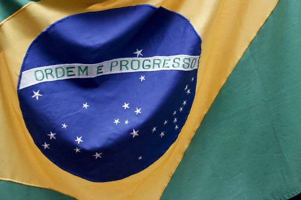 Braziliaanse vlag detail — Stockfoto