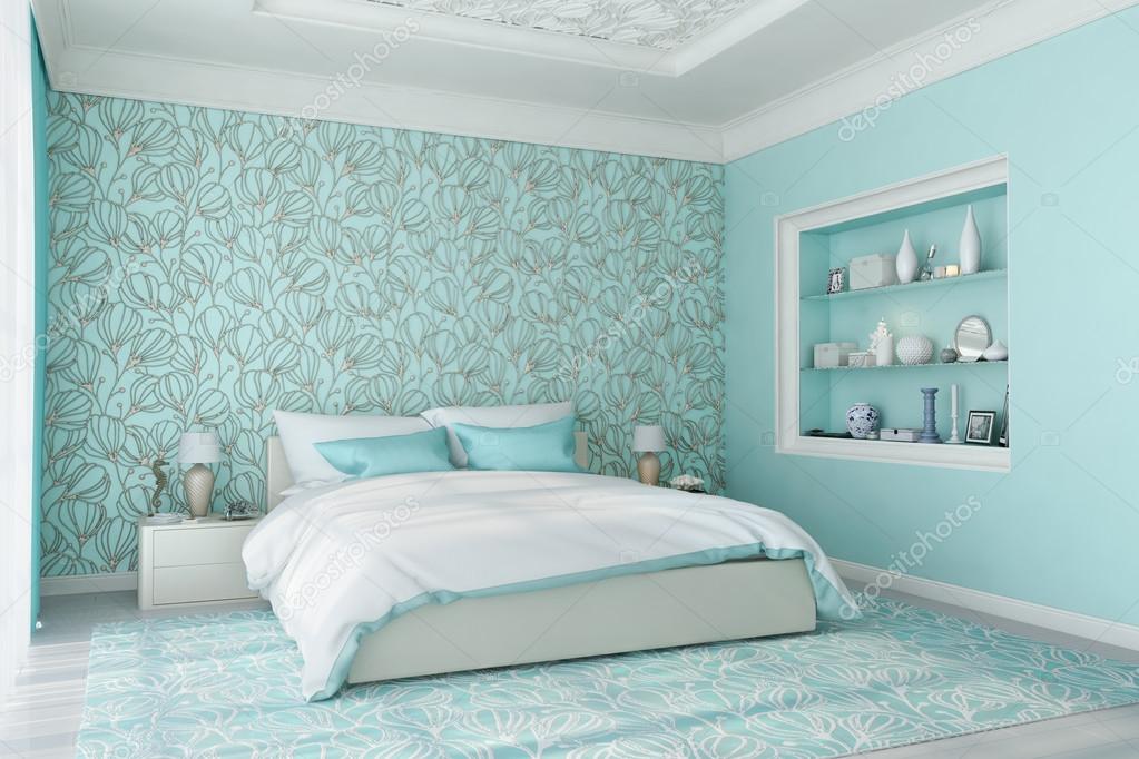 Blauwe slaapkamer 2 — Stockfoto © gamespiritlife #111318708 Blauwe slaapkamer 2 — Stockfoto © gamespiritlife #111318708