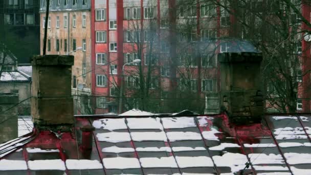 Dzielnicy slumsów w europejskim mieście — Wideo stockowe