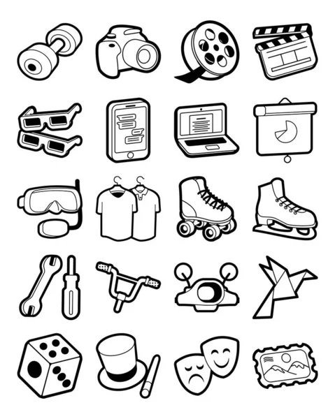 Collection Icons Hobbies Can Converted Various Sizes Vector File Format — Stock Vector