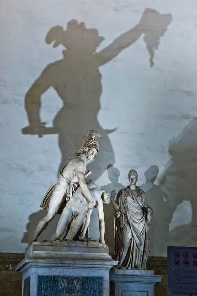 Florence Unusual Shadows Sculptures — Stock Photo, Image