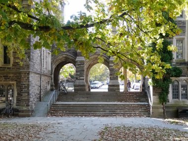 Gates Henry ve Princeton Unive kampüsünde Folke salonlar arasında