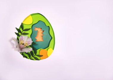 Bayram için tasarlandı. Mutlu Paskalyalar. Kağıt sanatı