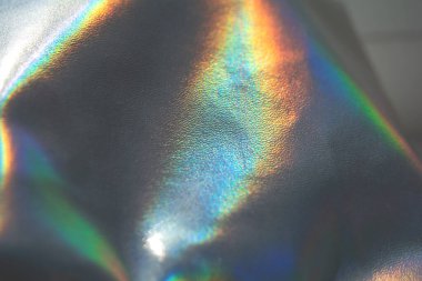 Holografik gökkuşağı yanardöner kırışık arka plan. Fikirlerin için soyut ve bulanık arkaplan