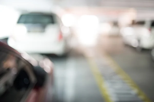 Abstract blur urban indoor car park background — Stock Photo, Image