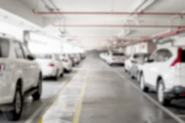 Abstract blur urban indoor car park background — Stock Photo, Image