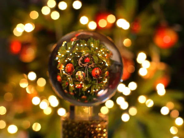 Bola de cristal Natal — Fotografia de Stock