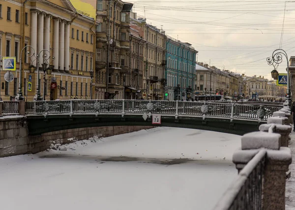 Italian Bridge Petersburg Winter — Stock Photo, Image