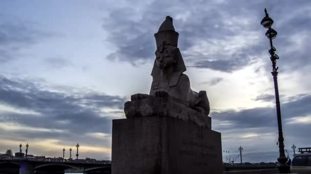 Sphinx Evening Petersburg Timelapse Size 3840X2160 Frame Rate Fps — Stock Video