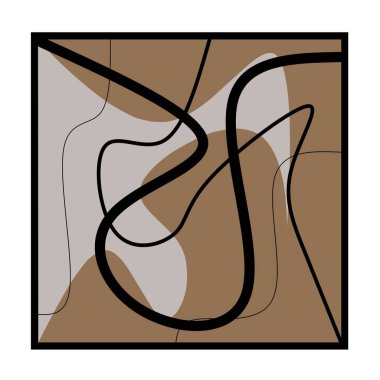 Soyut Geometrik orta yüzyıl modern duvar sanatı. Duvar dekorunun soyut çizgisi. Minimalist duvar dekorasyonları.