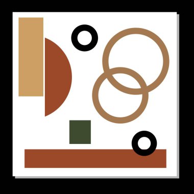 Abstract Geometric mid century modern wall art. Large Geometry wall decor. Pastel color Minimalist wall Decorations.