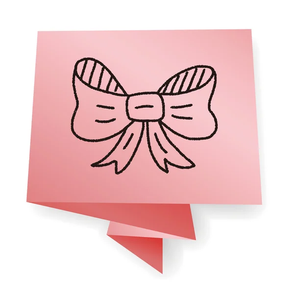 Doodle Bow Vektor Illustration — Stockvektor