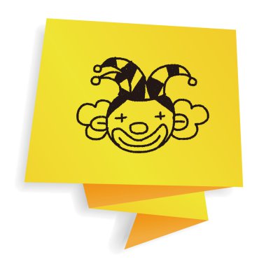 Palyaço vektör çizim doodle