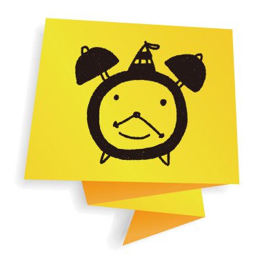 Çalar saat vektör çizim doodle