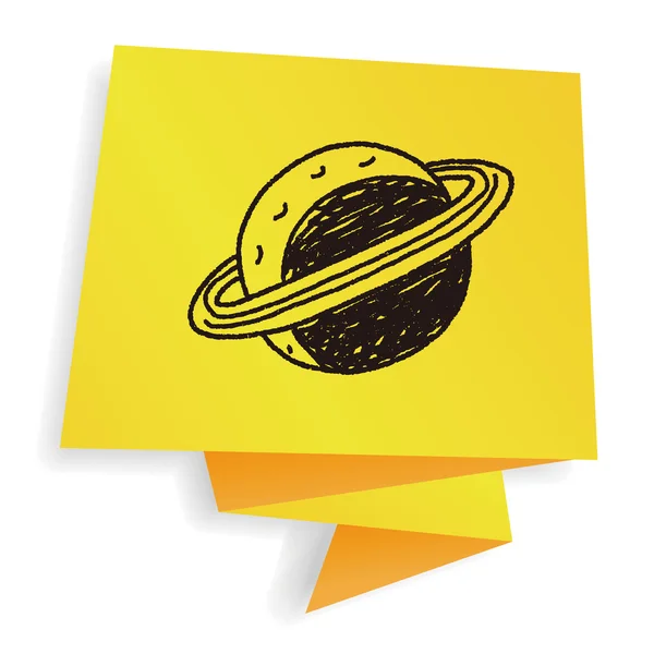 Doodle Planet ilustração vetorial — Vetor de Stock