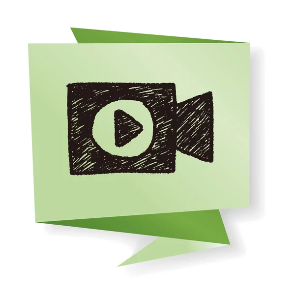 ( 영어 ) doodle video play vector illustration — 스톡 벡터