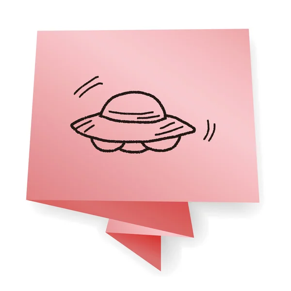 Ilustración vectorial Doodle UFO — Vector de stock