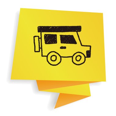 araba karalama vektör çizimi çizimi