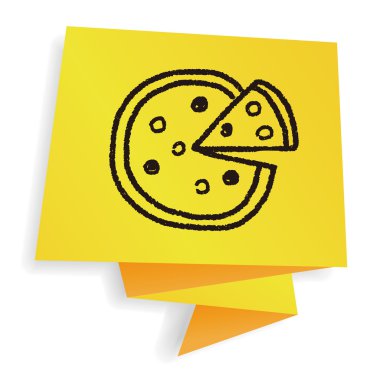 Doodle Pizza vektör illüstrasyonu