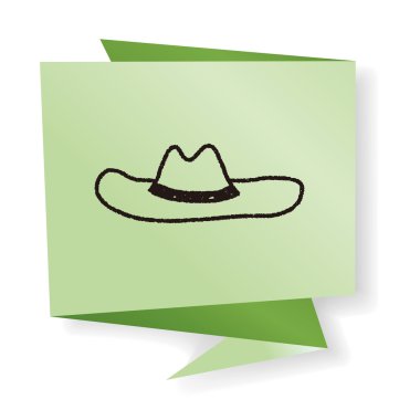 Doodle şapka vektör çizim