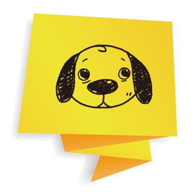 Doodle Dog vektör çizimi