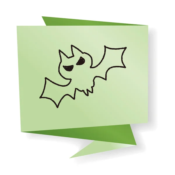 Bat doodle drawing vector illustration — Stock Vector