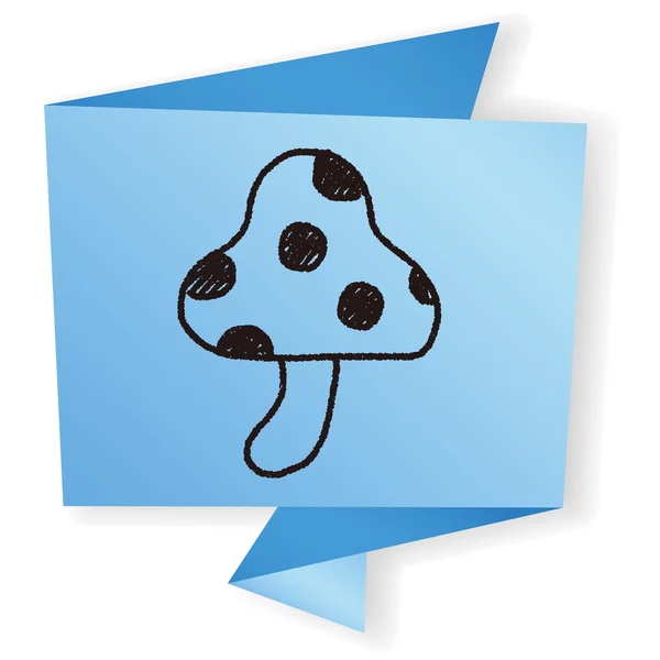 ( 영어 ) mushroom doodle 그림 벡터 일러스트 — 스톡 벡터