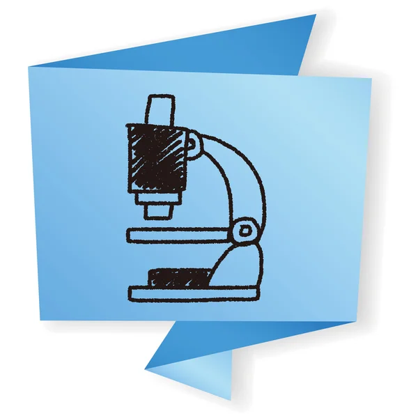 Doodle Mikroskop Vektor Illustration — Stockvektor