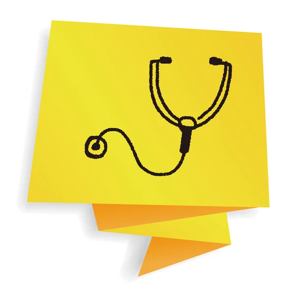 Doodle Stethoscope vector illustration — Stock Vector