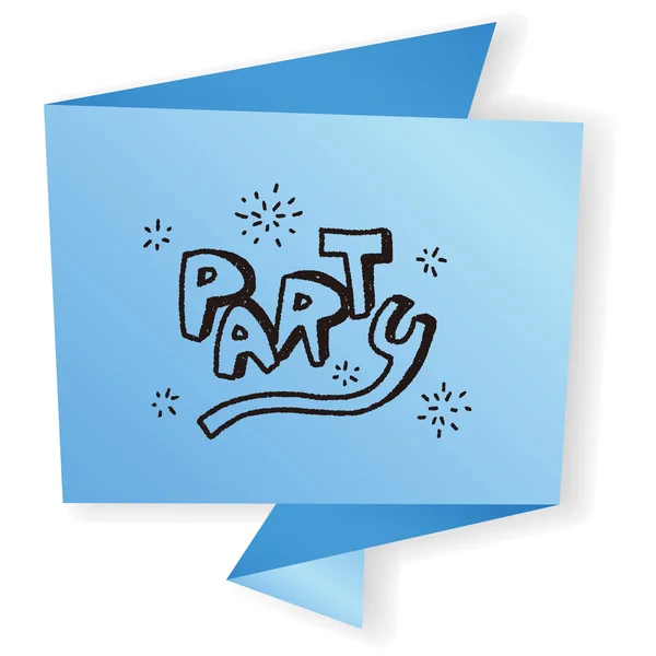 Doodle partij vector illustratie — Stockvector