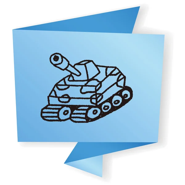 Doodle Tank vector illustration — Stock Vector