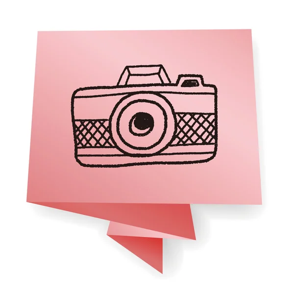 Doodle Camera vector illustration — Stock Vector