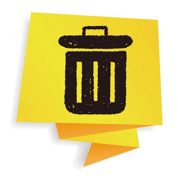 Doodle Trash can vector illustration — Stock Vector