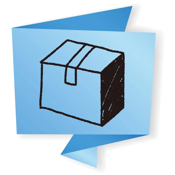 Doodle Box vector illustratie — Stockvector