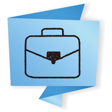 doodle Okulu çanta vektör illüstrasyonu