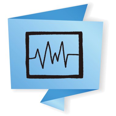 EKG vektör çizim vektör çizim doodle