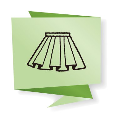 Çizgili pileli etek vektör çizimi