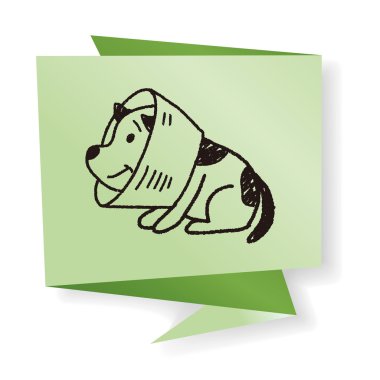 köpek tasması vektör çizim doodle