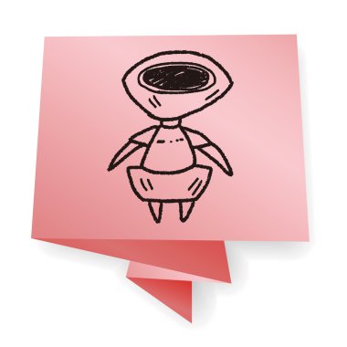 Doodle Robot vektör çizimi