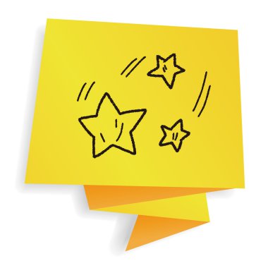 Doodle Meteor vektör çizimi