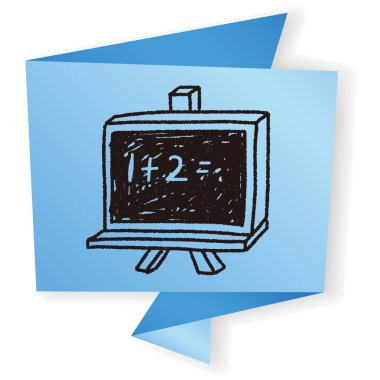 Blackboard doodle çizim vektör çizim