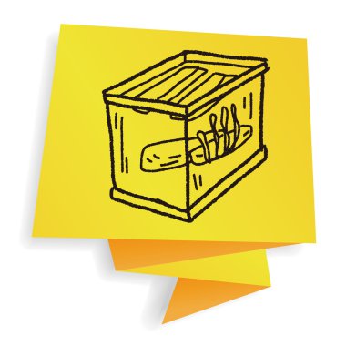 akvaryum doodle vektör çizim