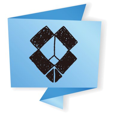 Sevkıyat kutusu doodle vektör çizim